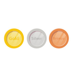 Gold Silver And Bronze Coin Flat Clean Icon