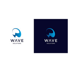 Modern And Unique Wave Logo Design