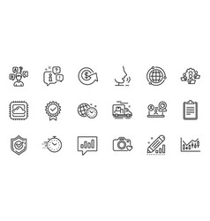 Outline Set Of Globe Financial Diagram