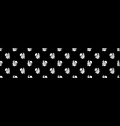 Punk Rock Skunk Monochrome Seamless Border