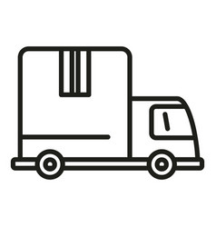 Truck Return Box Icon Outline Goods