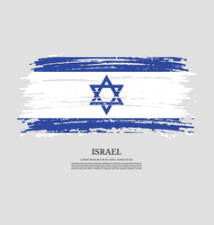 Israel Flag With Brush Stroke Effect