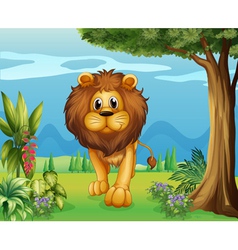 A Big Lion In The Garden