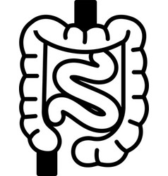 A Black And White Drawing Of Large Intestine