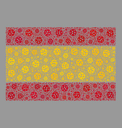 Covid19 Spain Flag - Mosaic Covid-2019 Virus