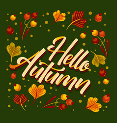 Hand Drawn Hello Autumn Lettering Design