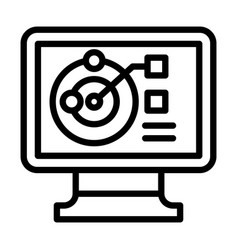 Planetary System Data Thick Line Icon For