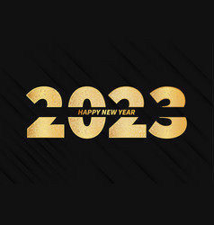 Happy New Year 2023 Frame With Golden Numbers