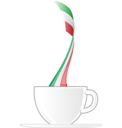 Italian Cup Coffee With Flag