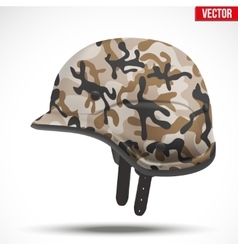 Military modern camouflage helmet side view Vector Image