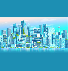 Smart City Skyline Urban Landscape