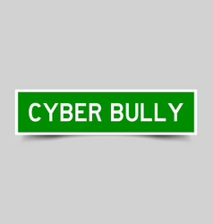 Square Label Sticker With Word Cyber Bully