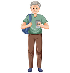 A Male Senior Cartoon Character