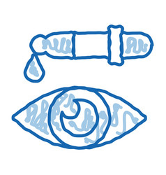 Eye Medicine Dropper Pipette Doodle Icon Hand