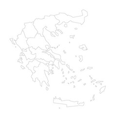 Greece Political Map Of Administrative Divisions