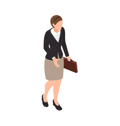 Business Woman Briefcase Composition