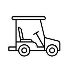 Electric Golf Cart Icon Transportation Golf Cart