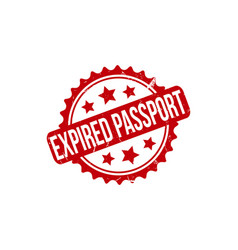 Expired Passport Rubber Stamp Seal