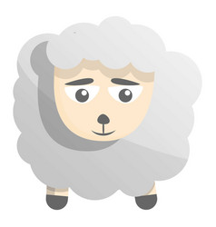 Sad Sheep Icon Cartoon Style