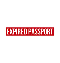 Expired Passport Rubber Stamp Seal