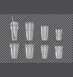 Plastic Smoothie Cup Clear Mockup Collection