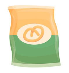 Salty Rings Icon Cartoon Cheese Cracker