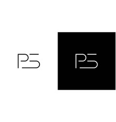 Simple And Modern Ps Initials Logo Design