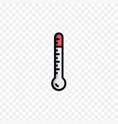 Termometer Flat Icon Stock Isolated On White