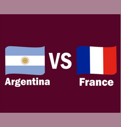 Argentina And France Flag Ribbon With Names Symbol