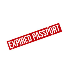 Expired Passport Rubber Stamp Seal