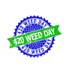 420 Weed Day Bicolor Rosette Rough Stamp Seal