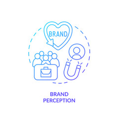 Brand Perception Blue Gradient Concept Icon