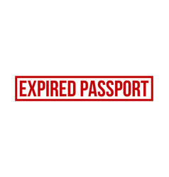 Expired Passport Rubber Stamp Seal