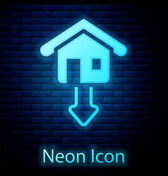 Glowing Neon Property And Housing Market Collapse