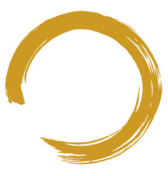 Golden Zen Circle Round Shiny Foil Enso Zen Symbol