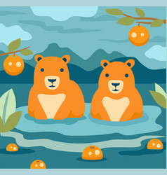 Two Cute Capybaras Design