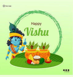 Banner Design Of Happy Vishu