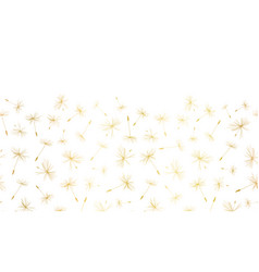 Border Gold Foil Dandelion Seeds Seamless