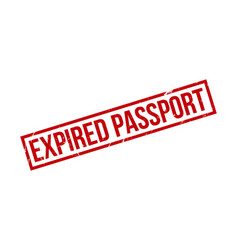 Expired Passport Rubber Stamp Seal