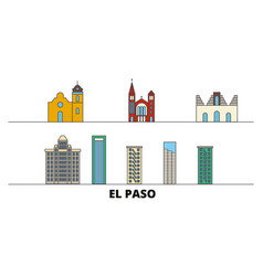 United States El Paso Flat Landmarks