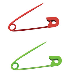 Colorful Safety Pin On A White Background