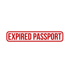 Expired Passport Rubber Stamp Seal