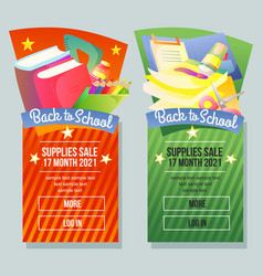 Back To School Sale Banner Vertical School