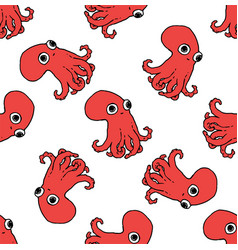 Beautiful Red Octopus Pattern Great Design