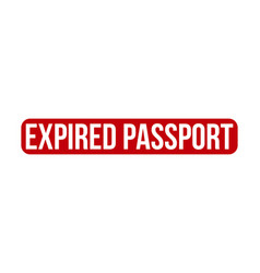 Expired Passport Rubber Stamp Seal