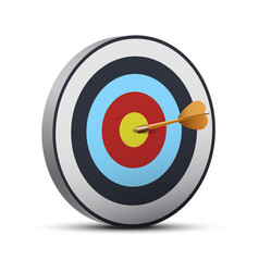 Target With Dart In Bullseye Sport Game