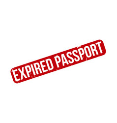 Expired Passport Rubber Stamp Seal