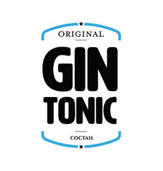 Gin Tonic Cocktail Vintage Sign