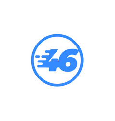 Number 46 Speed Modern Icon Logo