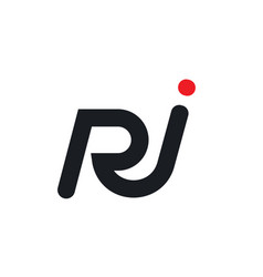 Ri Or Rj Letter Icon Business Concept Design